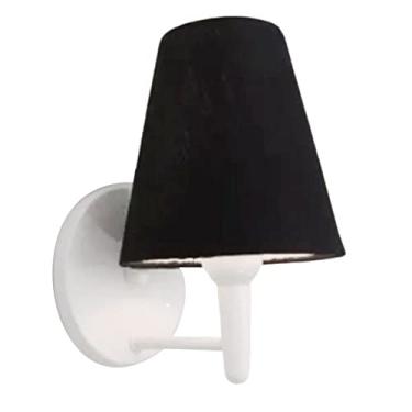 Imagem de Lustre Arandela Cone Cúpula Tecido 14/14x07 cm, Vivare Iluminação, Arandela Parede2004 BRPR, Branco, Pequeno