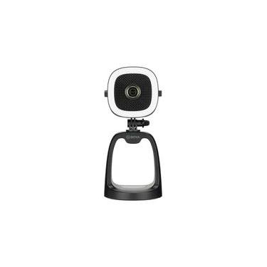 Imagem de Webcam com Microfone USB Boya,de Mesa,Câmera 4K, Luz de Anel LED, Preto e Branco - BY-CM6B