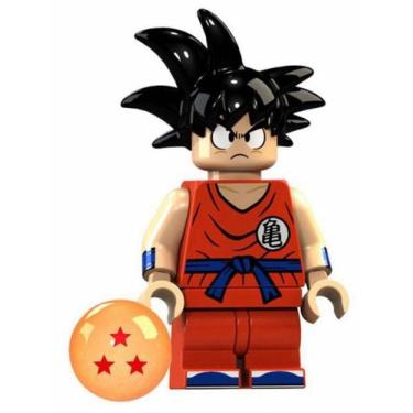 Imagem de Boneco Blocos De Montar Goku Young Son Dragon Ball - Mega Block Toys