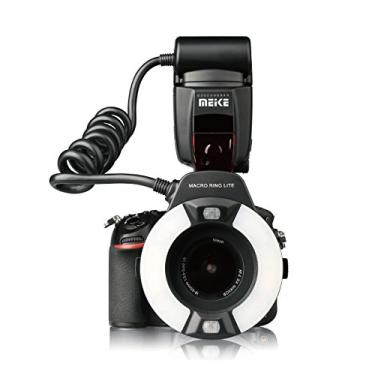 Imagem de MEKE MK-14EXT-N I-TTL Macro Ring Flash para Nikon D7100 D7000 D5200 D5100 D5000 D3200 D3100 D90 D300S D600 com lâmpada LED AF Assist