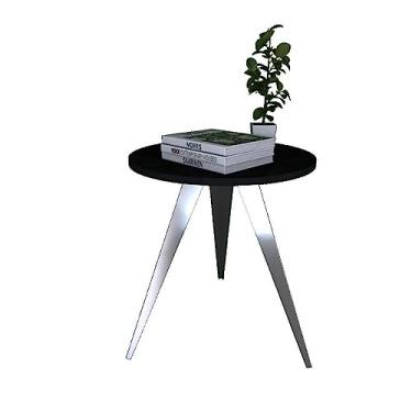 Imagem de Mesinha Lateral De Canto Para Sala e Quarto Redonda C.P