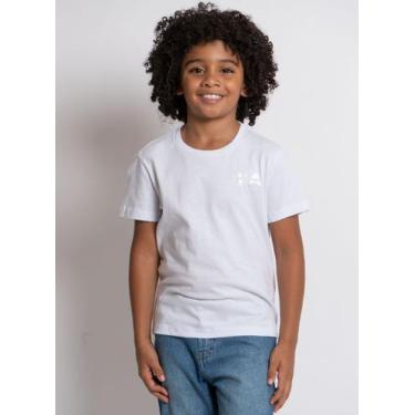 Imagem de Camiseta Aleatory Estampada Infantil Silver One Branca