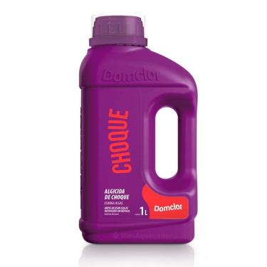 Imagem de Algicida de Choque para Piscina DomClor 1 Litro Formula Altamente Concentrada Eliminação Das Algas