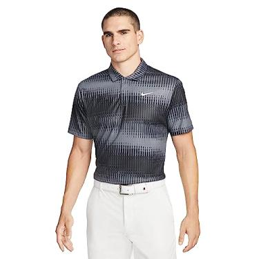 Imagem de Nike Camisa polo masculina de golfe Dri-Fit ADV Tiger Woods, Cinza ferro/preto/branco, XXG