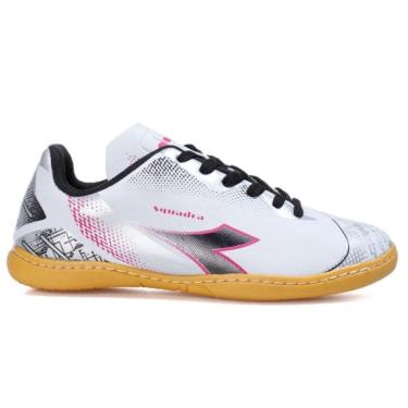 Imagem de Tênis Futsal Infantil Diadora Squadra Branco / Pink / Preto-Unissex