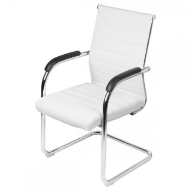 Imagem de CADEIRA 3322 BAIXA EM PU BRANCA BASE FIXA
