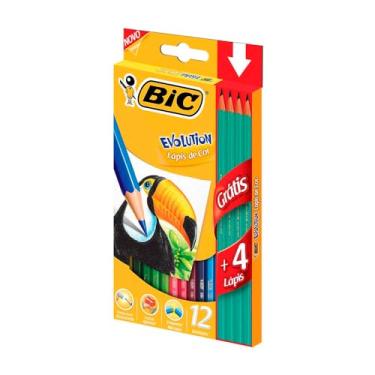 Imagem de Lápis de Cor BIC Evolution, 12 cores + 4 Lápis de Escrever, 902545, 1 unidade