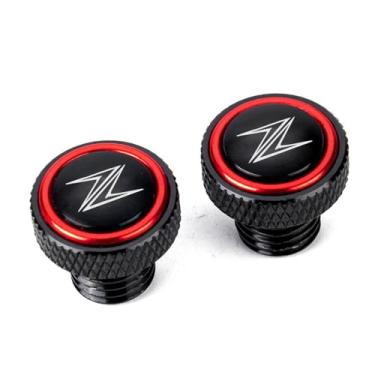 Imagem de MOWOK Para Kawasaki Z900 Z750 Z650 Z800 Z1000 Z400 Z1000SX Z900RS Z250 Z300 Z 900 Acessórios de motocicleta Espelhos Parafusos de plugue de furo Tampa (Vermelho)