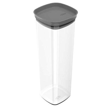 Imagem de Pote Hermético Para Mantimentos Condimentos 2 Litros Plástico Organizador Block Ou - Chumbo