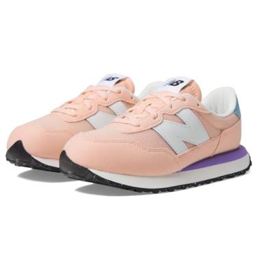 Imagem de New Balance Tênis unissex infantil 237 V1 com cadarço, Rosa/Violeta Crush, 6 Wide Big Kid