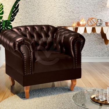 Imagem de Conjunto 2 Poltronas Duque Chest Clássica Marrom café