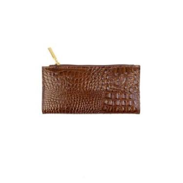 Imagem de Carteira feminina de couro croco Cléo-Feminino