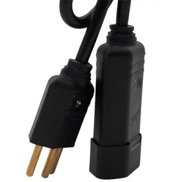 Imagem de Extensão Elétrica Bivolt Preto Profissional 1 Metro (8 Metros)