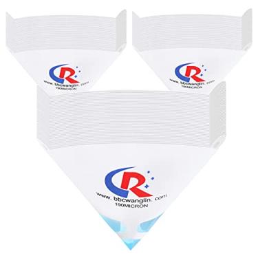 Imagem de CR CHRWLIN Pacote com 250 filtros de tinta, filtro de tinta, cone de papel - malha fina azul ultra fluxo de 190 mícrons para pistolas de pintura automotiva, resina