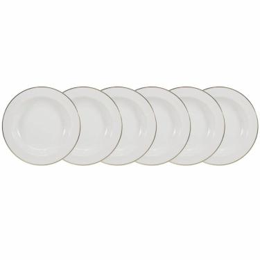 Imagem de Conjunto de Pratos Fundos 06 Peças Itamaraty Ouro Schmidt