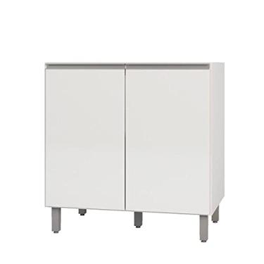 Imagem de Balcão 2 portas 800mm sem tampo para cooktop Evidence Poliman Móveis branco