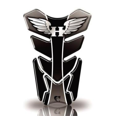 Imagem de Protetor De Tanque Adesivo Moto Cb Twister Cg Honda Asa Preto - Cobra 