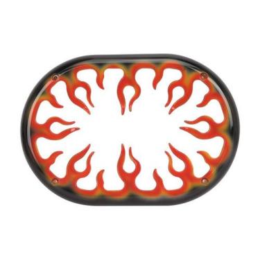 Imagem de Tela 6x9" Linha Automotiva Fire Grafitada - Preto/Fogo - Ludovico