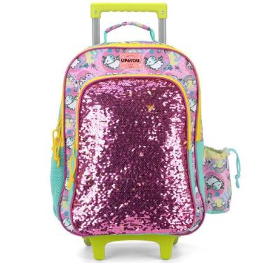 Imagem de Mochila de Rodinhas Sem Alça Luxcel Up4You Unicórnio Rosa