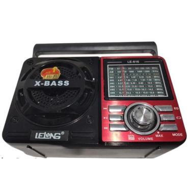 Imagem de Rádio portátil  analógico com bateria recarregável USB - Lelong