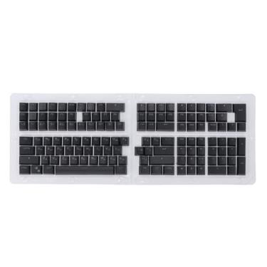 Imagem de Teclado Mecânico de 132 Teclas, Teclado Russo, Acabamento Fosco, Teclado Personalizado, Tampas de Teclado de Perfil OEM para Teclados 61 62 64 68 84 87 104 108 (Preto)
