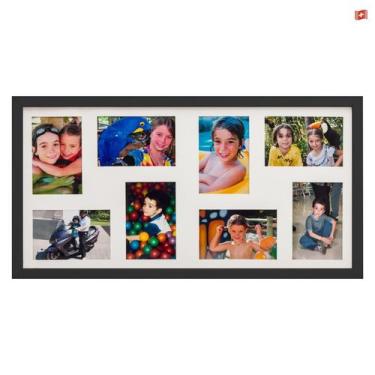 Imagem de Painel Quadro Multifotos Com Vidro, Parede 8 Fotos 10X15 24H - Clip