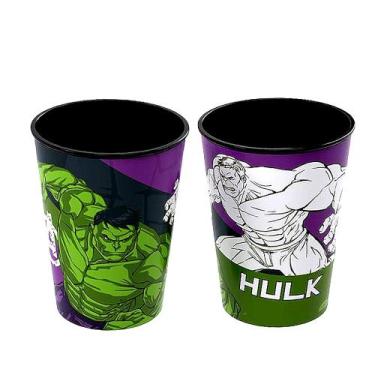 Imagem de Kit de Copos do Hulk Infantil Livre de BPA 320ML 2 unidades - Plasútil