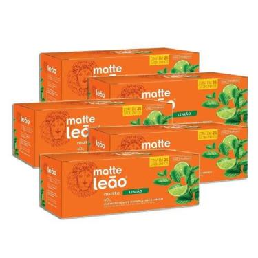 Imagem de Chá Matte Limão Leão Com 25 Saquinhos Kit 5 - Leão Alimentos