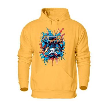 Imagem de Blusa de Frio Masculina Com Bolso Canguru Punho e Capuz Flanelada Cord