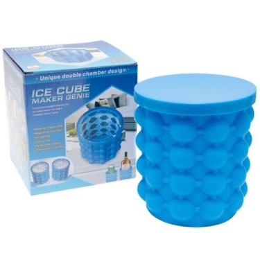 Imagem de Balde de Gelo Silicone Ice Genie Faz 120 Cubos Rápido Drink - Magalu -