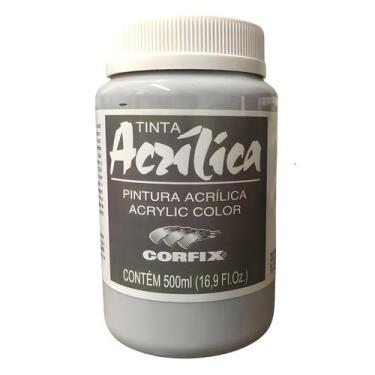 Imagem de Tinta Acrílica Corfix Para Telas 500ml G1 Escolha a Cor , GRIS NEUTRO