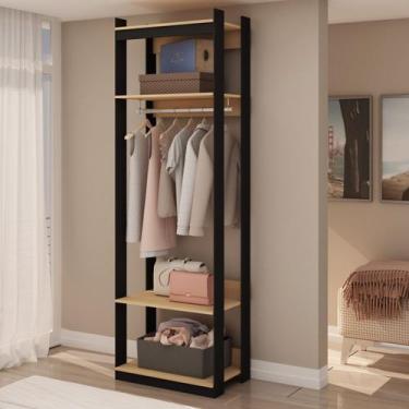 Imagem de Guarda Roupas Closet Cabideiro 2 prateleiras 3017 Linha Industrial Gen