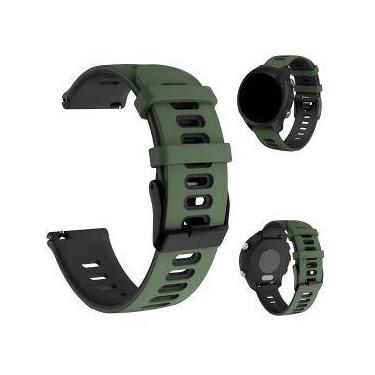 Imagem de Pulseira 22mm e 20mm Silicone Color p/ Relógio c/ Pinos - Poolsy, Verd