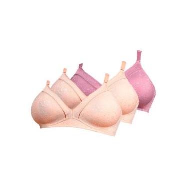 Imagem de Kit com 3 Sutiãs sem Aro e sem Bojo Duloren 111743 Taça B - DILADY, Be