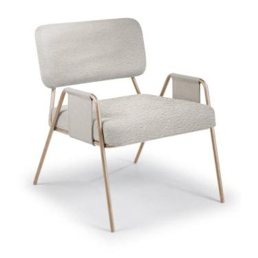 Imagem de Poltrona Ipê com Braço Aço Carbono Dourado - Drop mobiliário