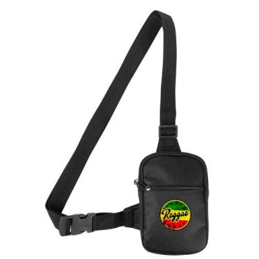 Imagem de Mini Bolsa Lateral Shoulder Bag Masculina Pega Visão Estampa Reggae - 