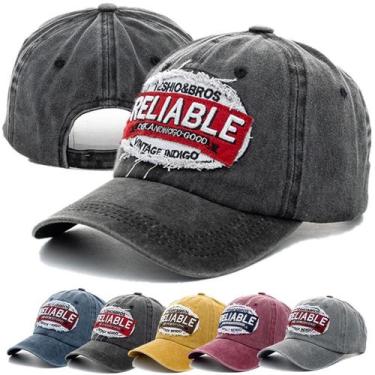 Imagem de Boné Unissex Lavado Vintage Ajustável - ElaShopp, Azul, Marinho