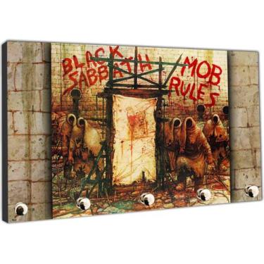 Imagem de Porta Chaves Bandas Black Sabbath Organizador Chaveiro - Vital Quadros
