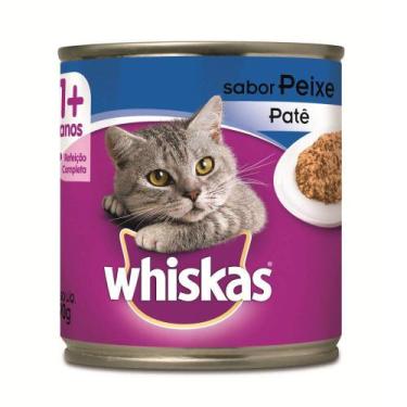 Imagem de Ração Úmida Whiskas Lata para Gatos Adultos Sabor Peixe 290g