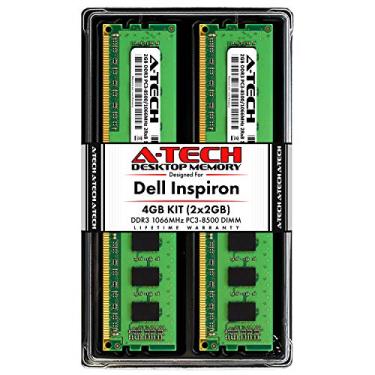 Imagem de A-Tech 4GB (2x2GB) RAM para Dell Inspiron 560, 560s, 570 | DDR3 1066MHz DIMM PC3-8500 240-Pin Non-ECC UDIMM Kit de atualização de memória de desktop