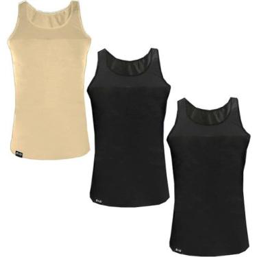 Imagem de Kit com 3 Cintas Modeladoras Masculinas Bodyshaper Corretor Postural -