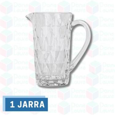 Imagem de Jarra Vidro Diamante 1 L Moderno Sucos Agua Mesa Posta - 1 Un - The Fl