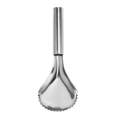 Imagem de Kichvoe Descaroçador de frutas, descascador de frutas com borda serrilhada, removedor de núcleo vegetal, separador de polpa de abóbora de Halloween, ferramentas de escultura de abóbora para outono,