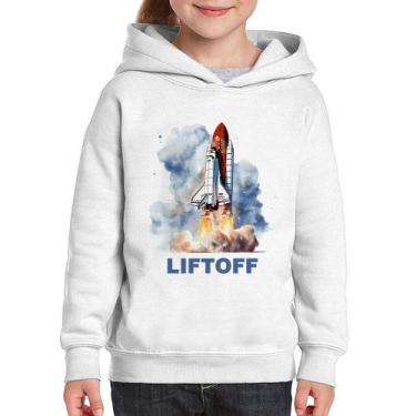 Imagem de Moletom Infantil Liftoff: Lançamento do Ônibus Espacial - Foca na Moda