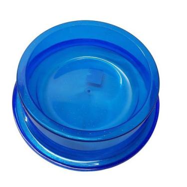 Imagem de Comedouro Grande 1,9 Litros Azul Transparente Glitter - Pet Toys