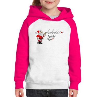 Imagem de Moletom Infantil Ho Ho Ho Papai Noel Chegou - Foca na Moda, Branco, Ro
