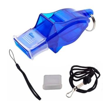 Imagem de Apito Juiz Arbitro Futebol Som 115 Decibéis Envio Imediato, Azul