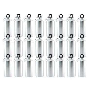 Imagem de Kit 24 Garrafas Chaveiro Mosquetão 400ml Personalizável - Kadê