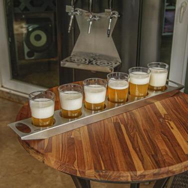 Imagem de Degustador de Cerveja Sampler Chopp Full - Inox - 6 copos - Maxx Diamo
