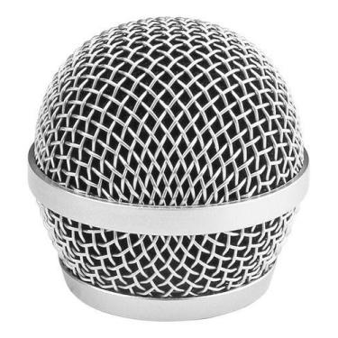 Imagem de Globo Metálico Sk-gm13 Rosca 35mm P/ Microfones Mga48 E Sm48 Cor Prate